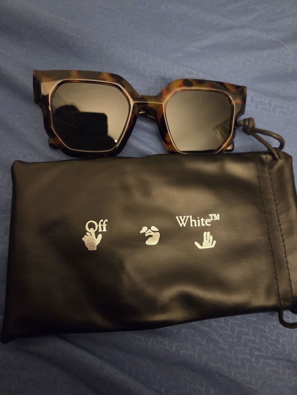Off-White Tortoiseshell Square Sunglasses - Brown Lenses
